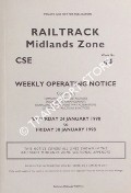 Book cover of Weekly Operating Notice containing Temporary Speed Restrictions, Engineering Arrangements, Signalling & Permanent Way Alterations, General Instructions and Notices, 24 to 30 January 1998 by Railtrack Midlands